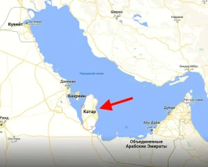 Катар на карте